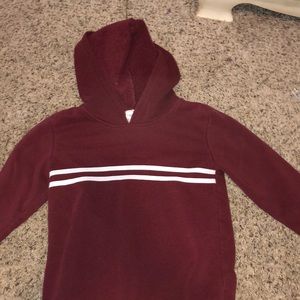 girls maroon lined hoodie